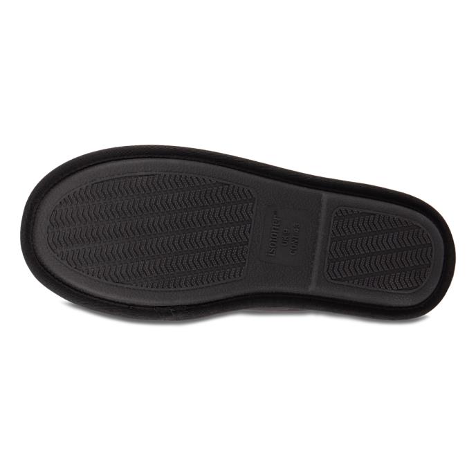 Isotoner® Mens Sport Quilted Mule Slipper With Cosy Lining Black Extra Image 5